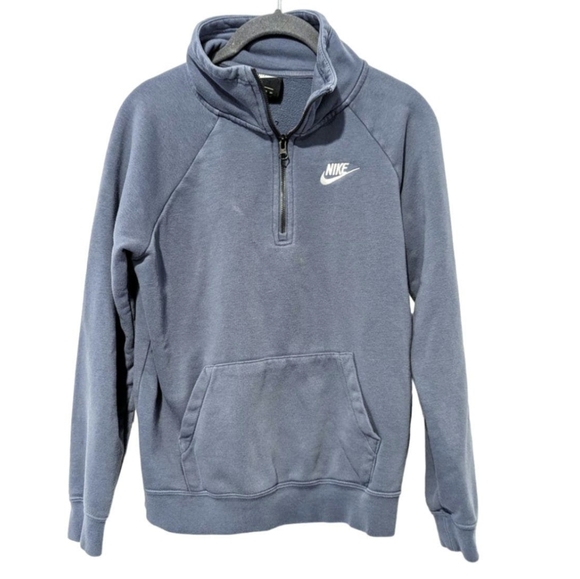 Nike Tops - Nike Women's Blue Quarter Zip Pullover Sweatshirt